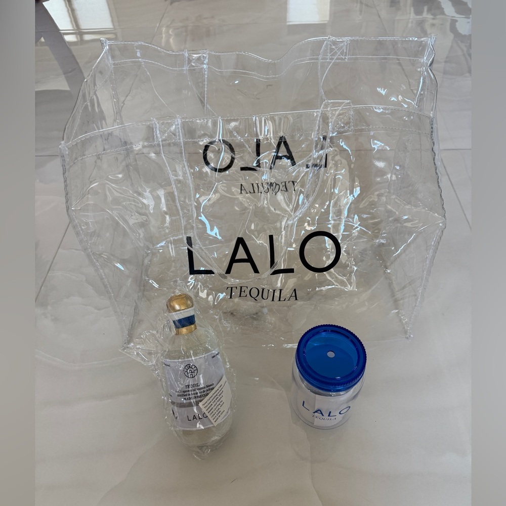 LALO Tequila Set with Clear Bag, bottle & dog toy